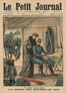 At the Belgian Headquarters, the Queen Stays with the King, front cover illustration from 